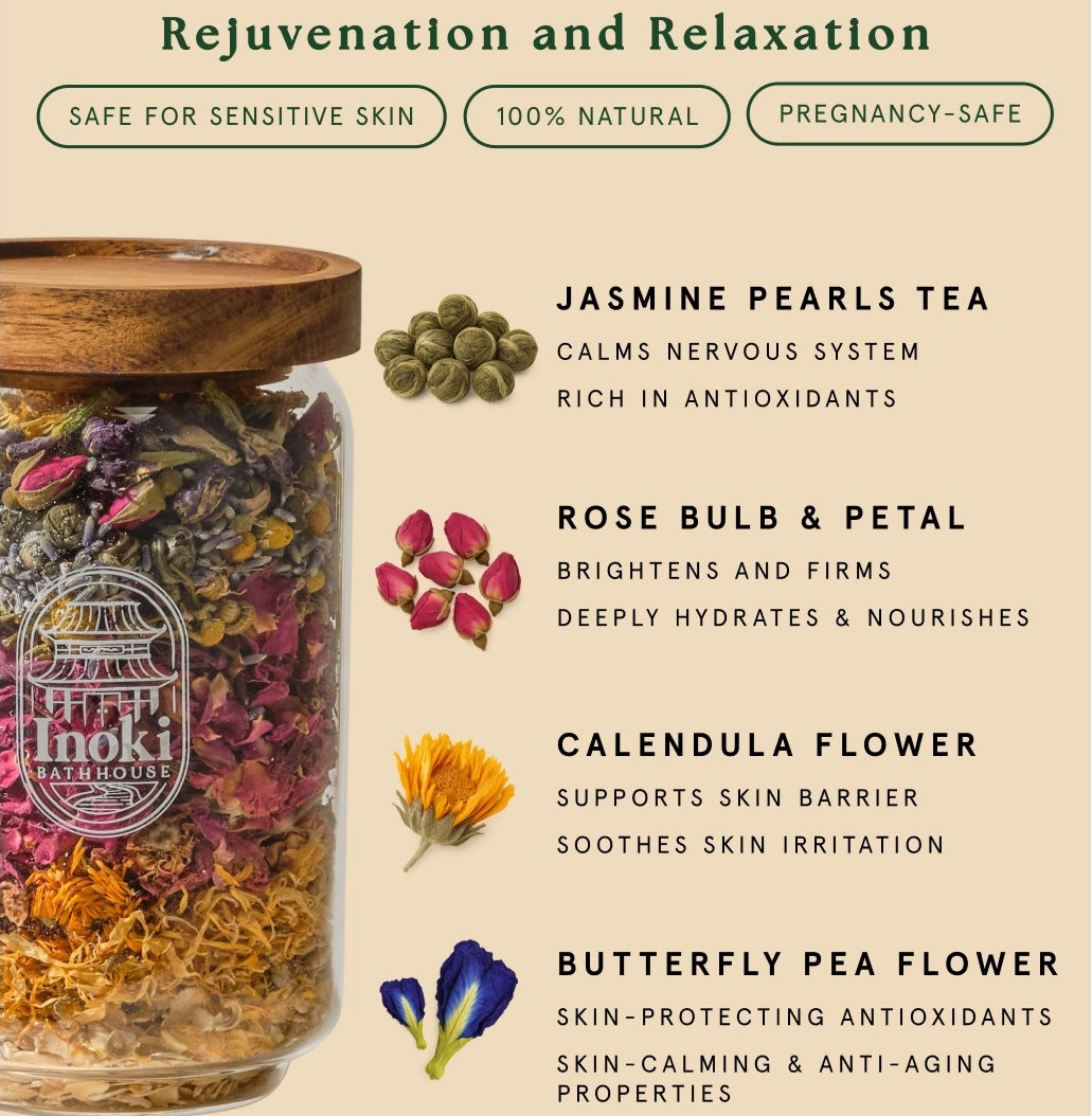 Inoki Bathhouse - Ethereal Garden Tea Bath (mini) - Premium Botanical Soak for Holistic Wellness Rituals