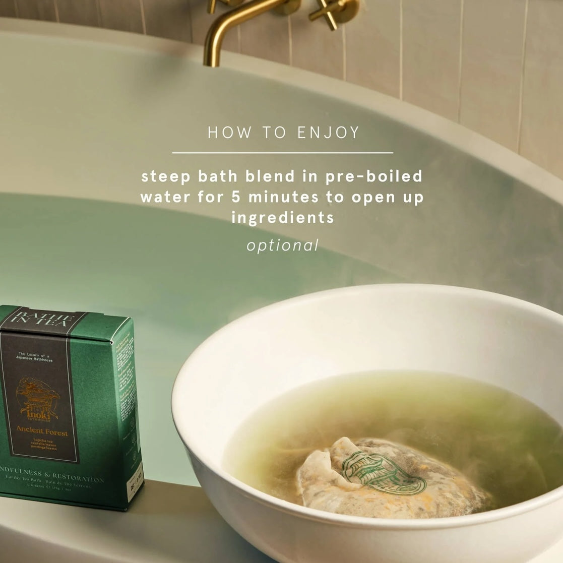 Inoki Bathhouse - Nordic Lagoon Tea Bath (mini) - Premium Botanical Soak for Holistic Wellness Rituals