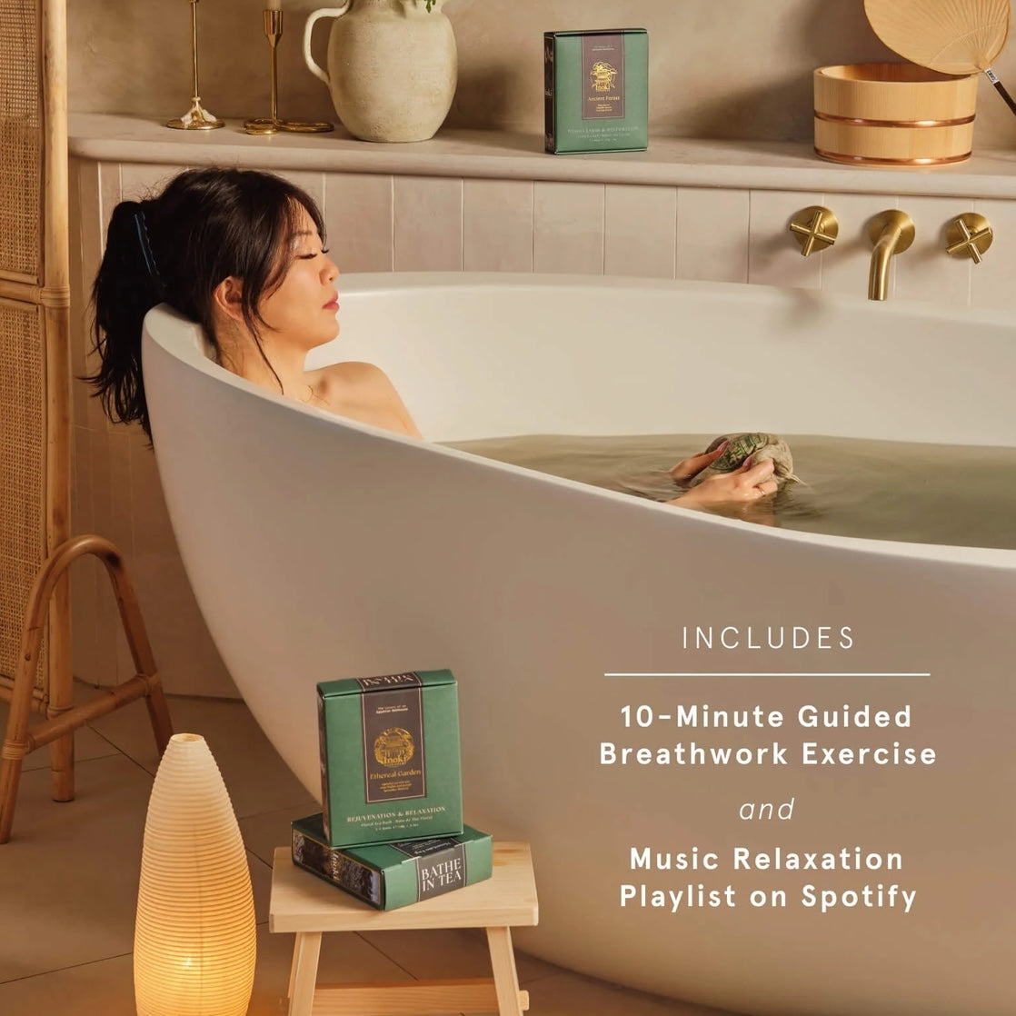 Inoki Bathhouse - Ancient Forest Tea Bath (mini) - Premium Botanical Soak for Holistic Wellness Rituals