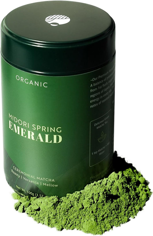 Midori Spring - Emerald Organic Ceremonial Matcha (100g Tin)