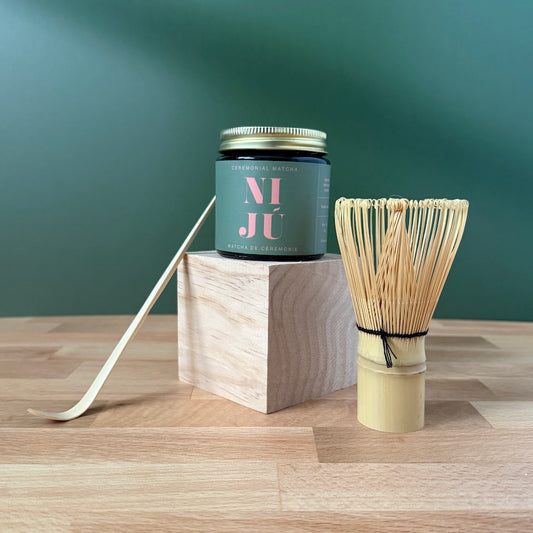 Bamboo Whisk and Scoop (with Matcha)